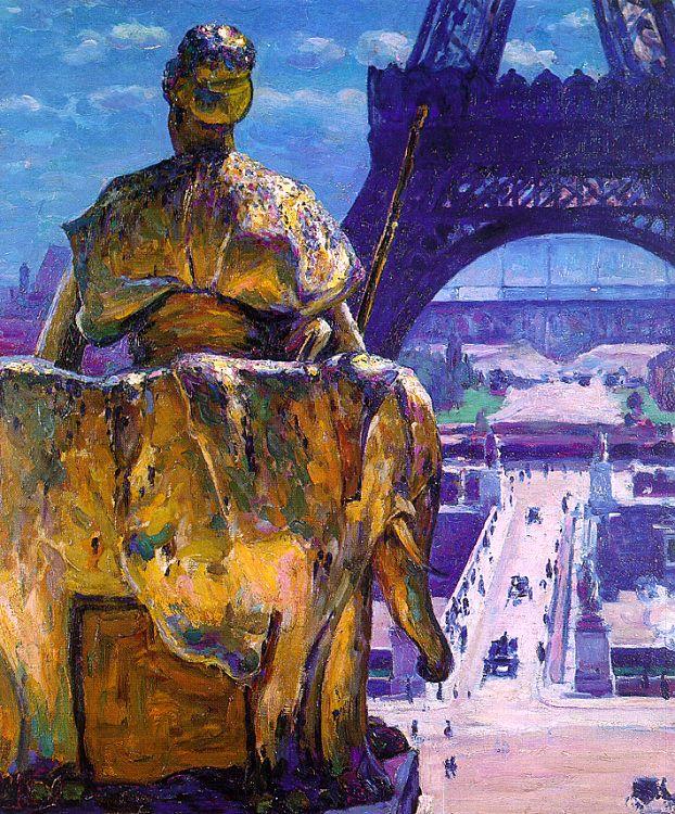 Louis Welden Hawkins The Eiffel Tower as seen from The Trocadero